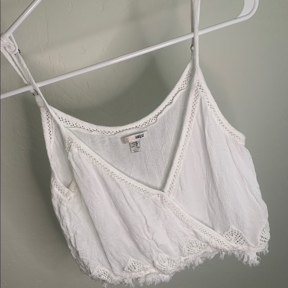 Crop flowy tank top